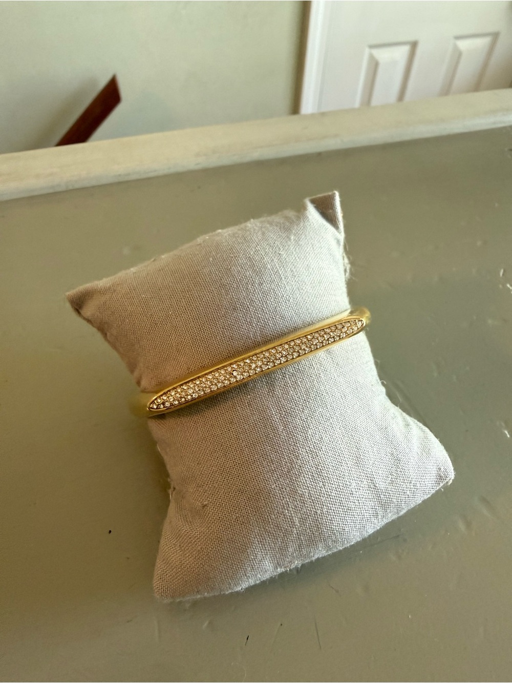 Michael Kors Gold Crystal Bar Cuff Bracelet